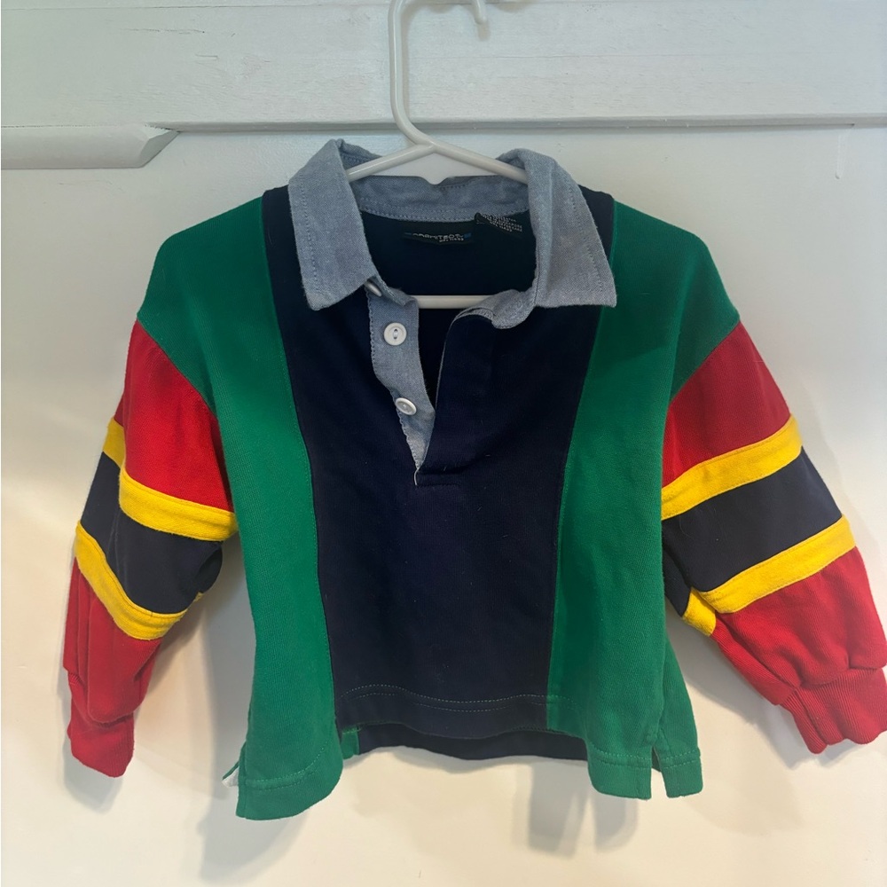 Architect Green and Red Button Down Shirt Vibrant Design